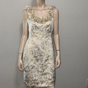 London Times Sleeveless Ruffle Dress 10